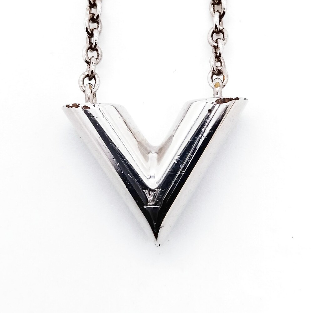 No Tariff Louis Vuitton Necklace Silver #196806L14 - Picture 1 of 8